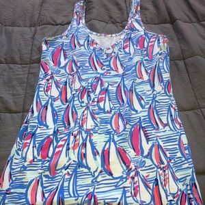 Lilly Pulitzer Sail Boat pattern tank